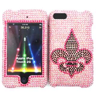 iPod Touch 23 Crystal Rhinestone Pink Fleur De Lis Case  