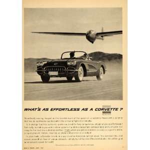  Chevy Corvette V8 C1 Sports Car Convertible Jet Landing Strip Racing 
