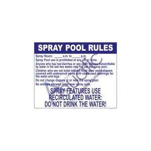 Montana Spray Pool Rules Sign 2065Wa3024E