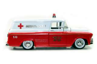 HEAT 1957 CHEVY SUBURBAN AMBULANCE 1/24 DIE CAST NEW  