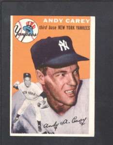 1954 Topps Baseball #105 ANDY CAREYEXMT/NRMT  