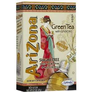 Arizona Green Tea w/ Ginseng Sugar Free Iced Tea Stix, 0.7 oz, 10 ct 