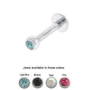  Labret Monroe with Colored Gem (16 gauge)   LBM16 Jewelry