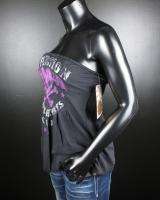Womens Affliction AMERICAN CUSTOMS HALTER TOP T Shirt LONELY HEARTS 