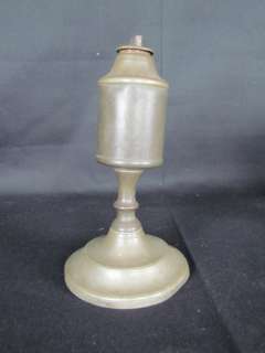 Antique 1830s American Pewter Oil Lamp  