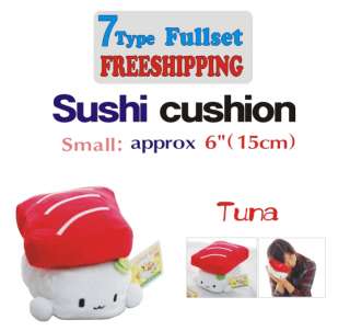 Japanese food sushi cushion pillow plush toys 7type(full set) 6 free 