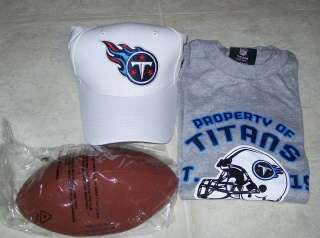   NFL Team Gift Set YOUTH/BOYS L T Shirt + Hat + Football REEBOK  