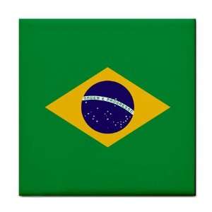 Brazil Flag Tile Trivet