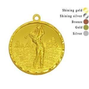   Shining Gold Champion Female Golfer Medal Replica
