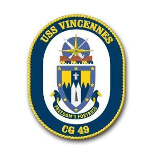  US Navy Ship USS Vincennes CG 49 Decal Sticker 3.8 