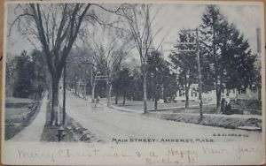 1905 Postcard   Main Street   Amherst, Massachusetts MA  
