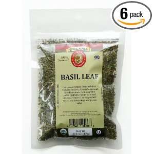 Aromatica Organics Basil Leaf Medium Cut, 0.6 Ounce (Pack of 6)