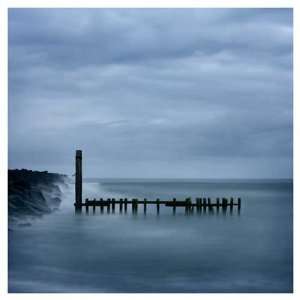  Jetty in Blue by Shane Settle. Size 38.00 X 38.00 Art 