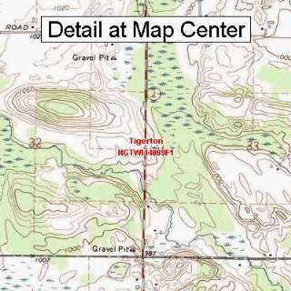 USGS Topographic Quadrangle Map   Tigerton, Wisconsin (Folded 