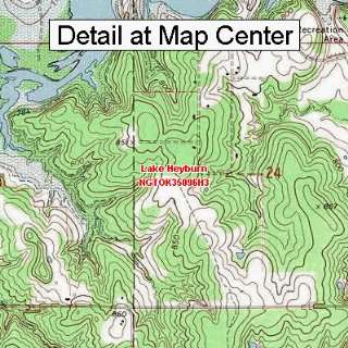  USGS Topographic Quadrangle Map   Lake Heyburn, Oklahoma 