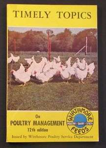 1956 Booklet TIMELY TOPICS on POULTRY MANAGEMENT  