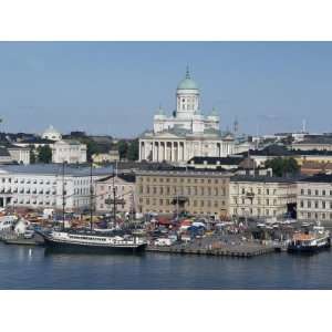com Harbour with Lutheran Cathedral Rising Behind, Helsinki, Finland 