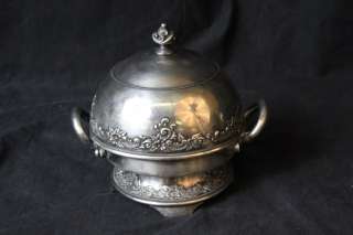 L86 ANTIQUE VICTORIAN c. 1880 MILK MAID AND COW DOMED SILVER PLATE 