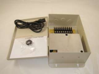 9Ch Camera 9Amp CCTV DVR 12V DC Power Supply Switch Box  