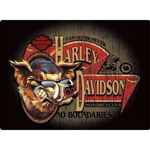  Harley Davidson® No Boundaries Hog Embossed Tin Sign 