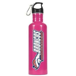  Denver Broncos NFL 26oz Pink Stainless Steel Water Bottle 