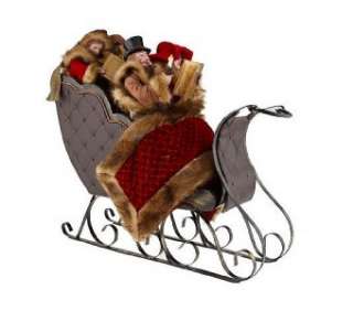 Victorian Dickens Family Sleigh with Carolers  