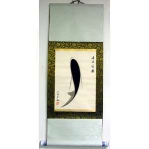  Big Chinese Art Watercolor Painting Scroll Fish 