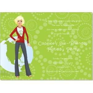  Holiday Earth Girl   Blonde Invitations Health & Personal 