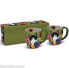 Newman Amundson Cat Kitty Bistro Ceramic Mug (Set of 2) 11oz Mug Gift 