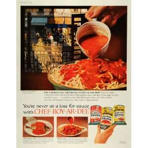   Boy Ar Dee Marinara Sauce Mushroom Spaghetti Can   Original Print Ad
