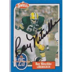   Ray Nitschke signed autographed Swell HOF card Packers