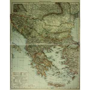  Andree map of Greece and the Balkans (1893) Office 
