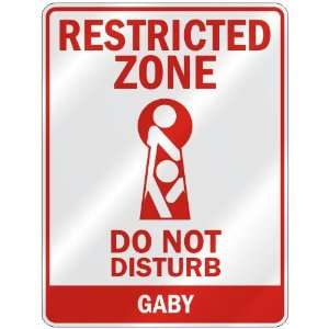   RESTRICTED ZONE DO NOT DISTURB GABY  PARKING SIGN
