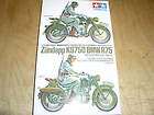 Tamiya 1/35 Zundapp KS750&BMW R75 Motorcycle Figure Kit