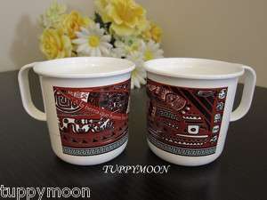 New Rare Ancient Aztec Tupperware Coffee Mugs/Cups  