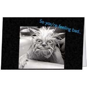  Get Well Ill Sick Recovery Funny Humor Dog Greeting Card 