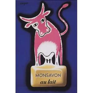  COW CATTLE MONSAVON AU LAIT SOAP FRANCE FRENCH VINTAGE 