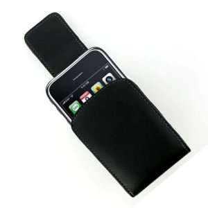 Premier Black Leather Case for Apple iPhone 3G 3rd Gen / Generation 
