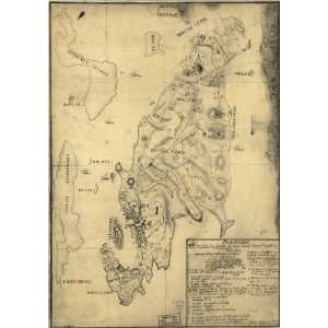  1777 Map Rhode Island, Rhode Island