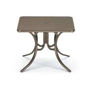 Telescope Casual Perforated Aluminum Top 36 Square Metal Dining Table 