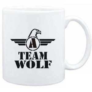   Mug White  Team Wolf   Falcon Initial  Last Names