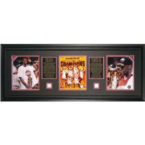  Dwyane Wade and Shaquille ONeal Miami Heat Framed 