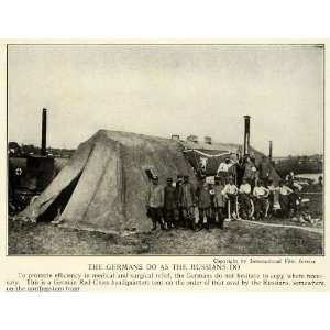  1917 Print German Red Cross Headquarters Tent World War I 