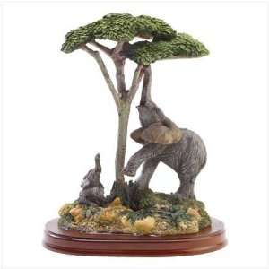  Elephant At Tree Figurine 