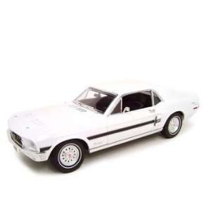  1968 FORD MUSTANG GT WHITE 118 DIECAST MODEL Everything 