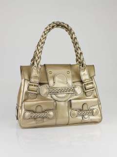 Valentino Garavani Tan Patent Leather Histoire Bag  