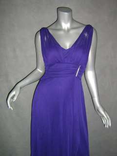 BETSY & ADAM Purple Mesh Rhinestone Dress NEW 10  