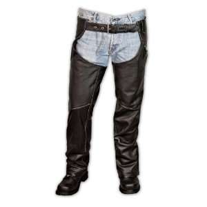  Interstate Leather Unisex Gangster Chaps (Black, Small 