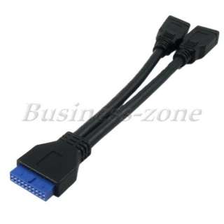 Ports USB 3.0 Female to Internal HUB Motherboard 20 Pin Male Cable 
