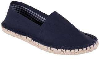 NEW 2012 SODA WOMENS SHOES SLIP ONS FLATS NAVY COTTON GOJI ALL SIZES 